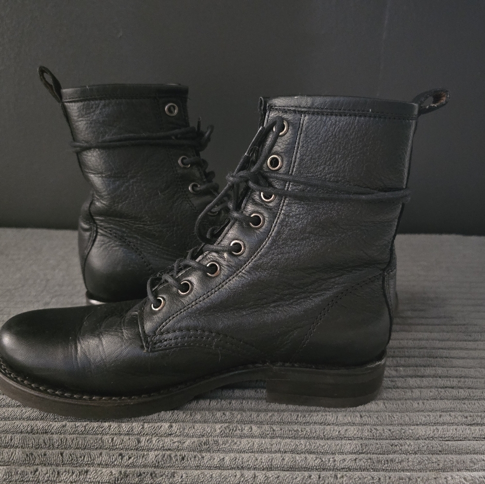 Frye Veronica Flex Combat Boot Black Size 7 - image 2